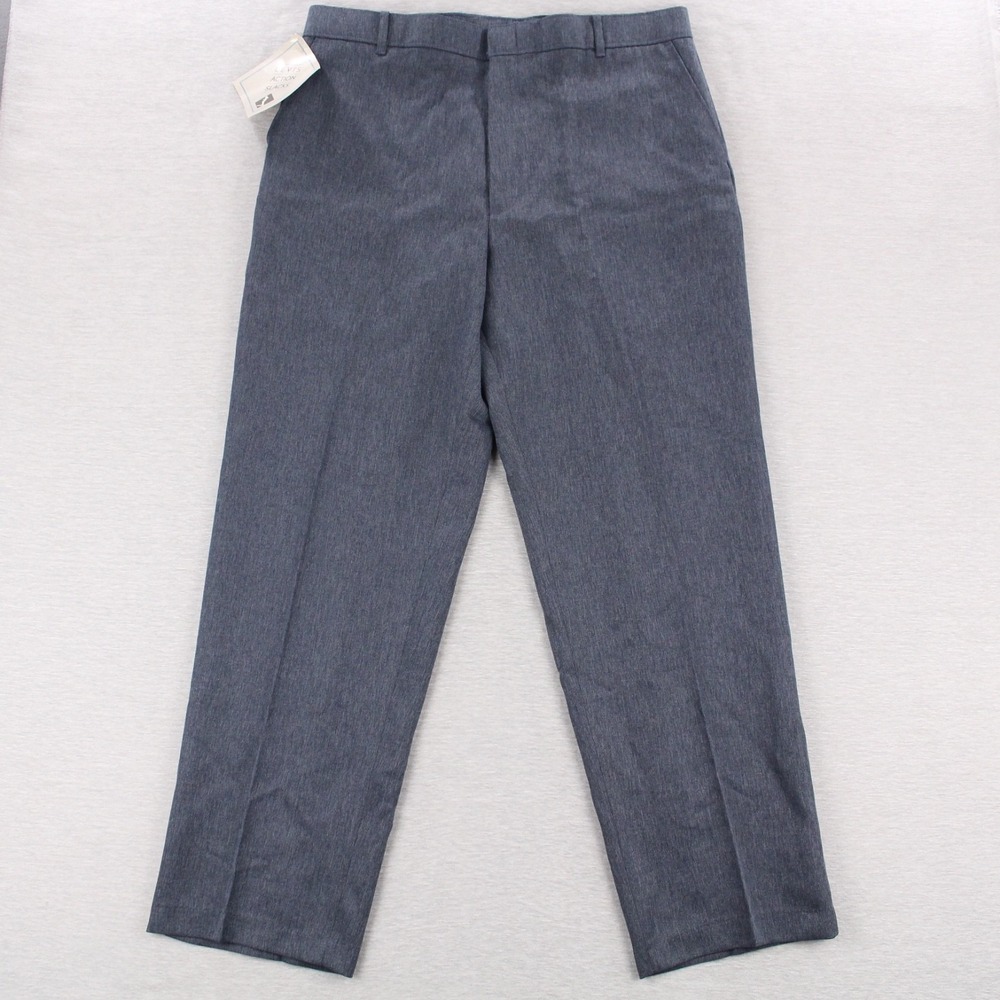 Vintage Levi's Action Slacks Pants Mens Size 36x30 Blue Polyester NEW